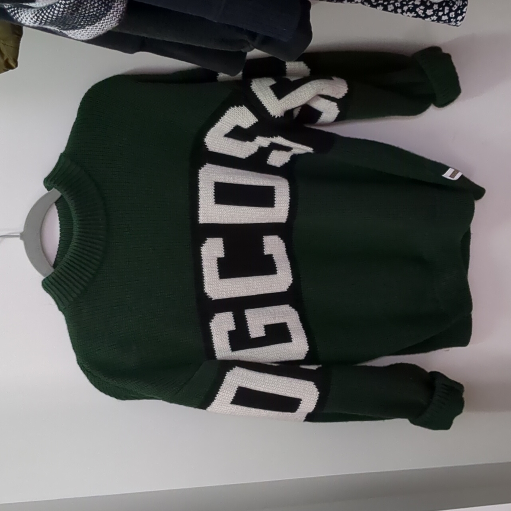 GCDS green merino wool sweater